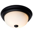 NUVO Lighting NUV-60-127 2 Light - 11 Inch - Flush Mount - Matte Black Finish - Opal Glass