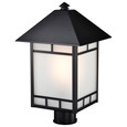 NUVO Lighting 60-5605 Drexel, 1-Light, Outdoor Post Fixture with Frosted Seed Glass
