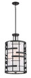 NUVO Lighting NUV-60-6433 Lansing - 4 Light - Pendant with White Fabric Shade and Opal Diffuser