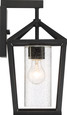NUVO Lighting 60-6592 Hopewell, 1-Light, Medium Lantern, Matte Black Finish with Clear Seeded Glass