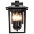 NUVO Lighting 60-5934 Jamesport Collection Outdoor 11in Wall Lantern, Matte Black with Clear Glass