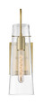 NUVO Lighting 60-6859 Alondra, 1-Light, Wall Sconce Fixture, Vintage Brass Finish with Clear Glass