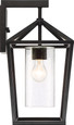 NUVO Lighting 60-6593 Hopewell, 1-Light, Large Lantern, Matte Black Finish with Clear Seeded Glass