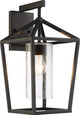 NUVO Lighting 60-6593 Hopewell, 1-Light, Large Lantern, Matte Black Finish with Clear Seeded Glass