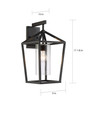 NUVO Lighting 60-6593 Hopewell, 1-Light, Large Lantern, Matte Black Finish with Clear Seeded Glass