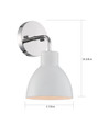NUVO Lighting 60-6781 Sloan, 1-Light, Vanity, Polished Nickel Finish with Matte White Shade