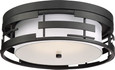 NUVO Lighting 60-6434 Lansing, 3 Light, Flush with White Fabric Shade and Opal Diffuser
