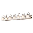 NUVO Lighting 60-291 Ballerina, 7 Light, 48in, Vanity with Alabaster Glass Bell Shades