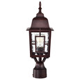 NUVO Lighting NUV-60-4928 Banyan - 1 Light - 17 in. - Outdoor Post with Clear Water Glass