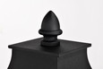 NUVO Lighting 60-5995 Austen Collection Outdoor 20in Post Light Pole Lantern, Matte Black Finish with Clear Water Glass