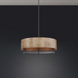 NUVO Lighting 60-6980 Barrique, 5-Light, Pendant Fixture, Black with Honey Wood Finish