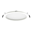 RAB WFRL8R239FA120WB RECESSED DOWNLIGHTS 1800 LUMENS WAFER EDGE-LIT 8W 8 INCHES ROUND 90CRI ADJUSTABLE 2700/3500/4000/5000K 120V WHITE BAFFLE