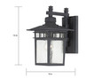 NUVO Lighting 60-4959 Cove Neck, 1-Light, 14in, Outdoor Lantern with Clear Seed Glass