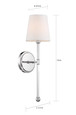 NUVO Lighting NUV-60-6688 Olmstead - 1 Light - Wall Sconce - Polished Nickel Finish with White Linen Shade