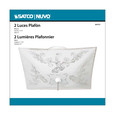 NUVO Lighting 60-6113 2 Light, 12in, Ceiling Fixture, Square Floral with Pull Chain, Color retail packaging