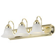 NUVO Lighting 60-329 Ballerina, 3 Light, 24in, Vanity with Alabaster Glass Bell Shades