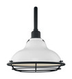 NUVO Lighting 60-7022 Newbridge, 1-Light, Large Outdoor Wall Sconce Fixture, Gloss White Finish with Textured Black Accents