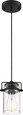 NUVO Lighting 60-6732 Antebellum, 1-Light, Mini Pendant Fixture, Matte Black Finish with Clear Glass