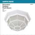 NUVO Lighting 60-3450 1-Light, 12in, Ceiling Spider Cage Fixture, Die Cast, Glass Lens, Color retail packaging