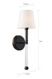 NUVO Lighting 60-6689 Olmstead, 1-Light, Wall Sconce, Aged Bronze Finish with White Linen Shade