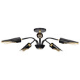 NUVO Lighting NUV-60-7295 Marc 5 Light Chandelier - Matte Black Finish - Gold Accents