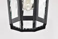 NUVO Lighting 60-5944 East River Collection Outdoor 14.5in Hanging Light, Matte Black Finish with Clear Water Glass