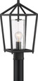 NUVO Lighting 60-6595 Hopewell, 1-Light, Post Lantern, Matte Black Finish with Clear Seeded Glass