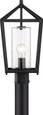 NUVO Lighting 60-6595 Hopewell, 1-Light, Post Lantern, Matte Black Finish with Clear Seeded Glass