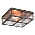 NUVO Lighting 60-5834 Howell, 2 Light, Outdoor Flush Fixture with 60W Vintage Lamps Included, Bronze with Copper Accents Finish