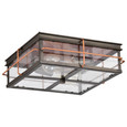 NUVO Lighting 60-5834 Howell, 2 Light, Outdoor Flush Fixture with 60W Vintage Lamps Included, Bronze with Copper Accents Finish