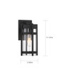 NUVO Lighting 60-6571 Tofino, 1-Light, Small Lantern, Textured Black Finish with Clear Glass