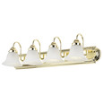 NUVO Lighting 60-330 Ballerina, 4-Light, 30in, Vanity with Alabaster Glass Bell Shades