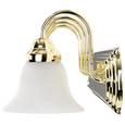 NUVO Lighting 60-330 Ballerina, 4-Light, 30in, Vanity with Alabaster Glass Bell Shades