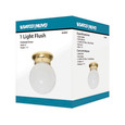 NUVO Lighting 60-6028 1-Light, 6in, Ceiling Fixture, White Ball, Color retail packaging