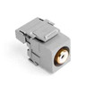 Leviton 40735-RWG RCA 110-Termination QuickPort Connector, White Barrel, Grey Housing