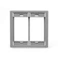 Leviton 41290-DMG Dual-Gang MOS Wallplate, Grey