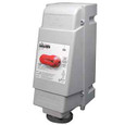 Leviton 4100MI5W 100 Amp, 600 Volt 3-Phase, IEC 309-1 & 309-2, 3P, 4W, Mechanical Interlock North American Pin & Sleeve Receptacle, Hub Sold Separately (See Cat Number HUB-xxx), Industrial Grade, IP67, Watertight, Non-Fused - BLACK