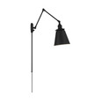 NUVO Lighting 60-7369 Bayard Swing Arm Lamp, Matte Black with Switch