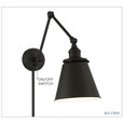 NUVO Lighting 60-7369 Bayard Swing Arm Lamp, Matte Black with Switch