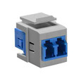 Leviton 41085-SLG QuickPort Duplex LC Adapter, SM/MM, Zirconia Ceramic Sleeve, Grey