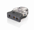 Leviton 20FC-E 20 Amp, 125 Volt, 2-Pole, 3-Wire, Stage Pin Female Connector Crimp Terminals - BLACK