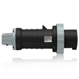 Leviton 4100P5W 100 Amp, 600 Volt 3-Phase, 3P, 4W, North American-Rated Pin & Sleeve Plug, Industrial Grade, IP67, Watertight - BLACK