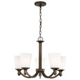 NUVO Lighting 60-5925 Laguna, 5-Light, Hanging Fixture with White Glass