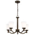 NUVO Lighting 60-5925 Laguna, 5-Light, Hanging Fixture with White Glass