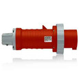 Leviton 4100P7W 100 Amp, 480 Volt 3-Phase, 3P, 4W, North American-Rated Pin & Sleeve Plug, Industrial Grade, IP67, Watertight - RED
