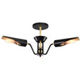 NUVO Lighting NUV-60-7296 Marc 3 Light Dinette - Matte Black Finish - Gold Accents