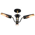 NUVO Lighting 60-7296 Marc 3 Light Dinette, Matte Black Finish, Gold Accents