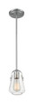 NUVO Lighting 60-7116 Skybridge, 1-Light, Mini Pendant Fixture, Brushed Nickel Finish with Clear Glass