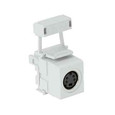 Leviton 40734-SVW S-Video 110-Termination QuickPort Connector, White Housing