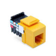 Leviton 41106-RY6 Voice Grade QuickPort Connector, 6P6C, Yellow